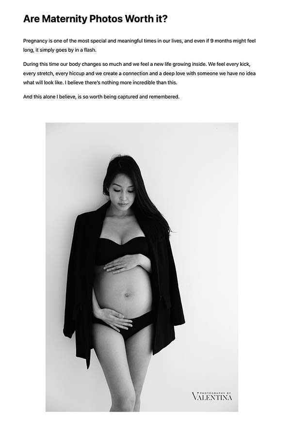 are maternity photos worth it?
